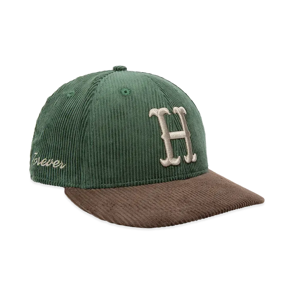 HUF x NEW ERA Classic H Corduroy Hat "Dark Green"