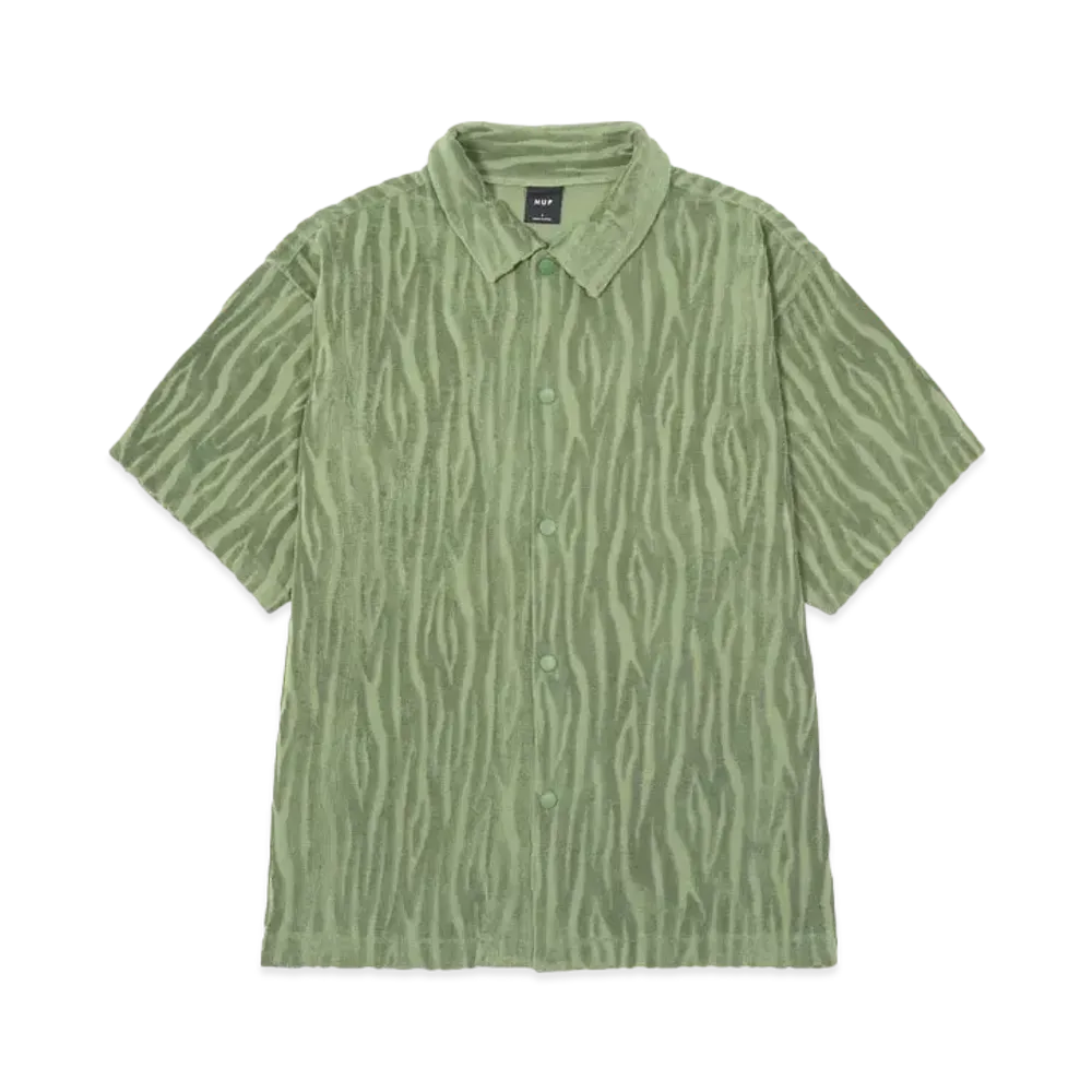 HUF Summer 24 Pile Tiger Shirt "Dried Herb"
