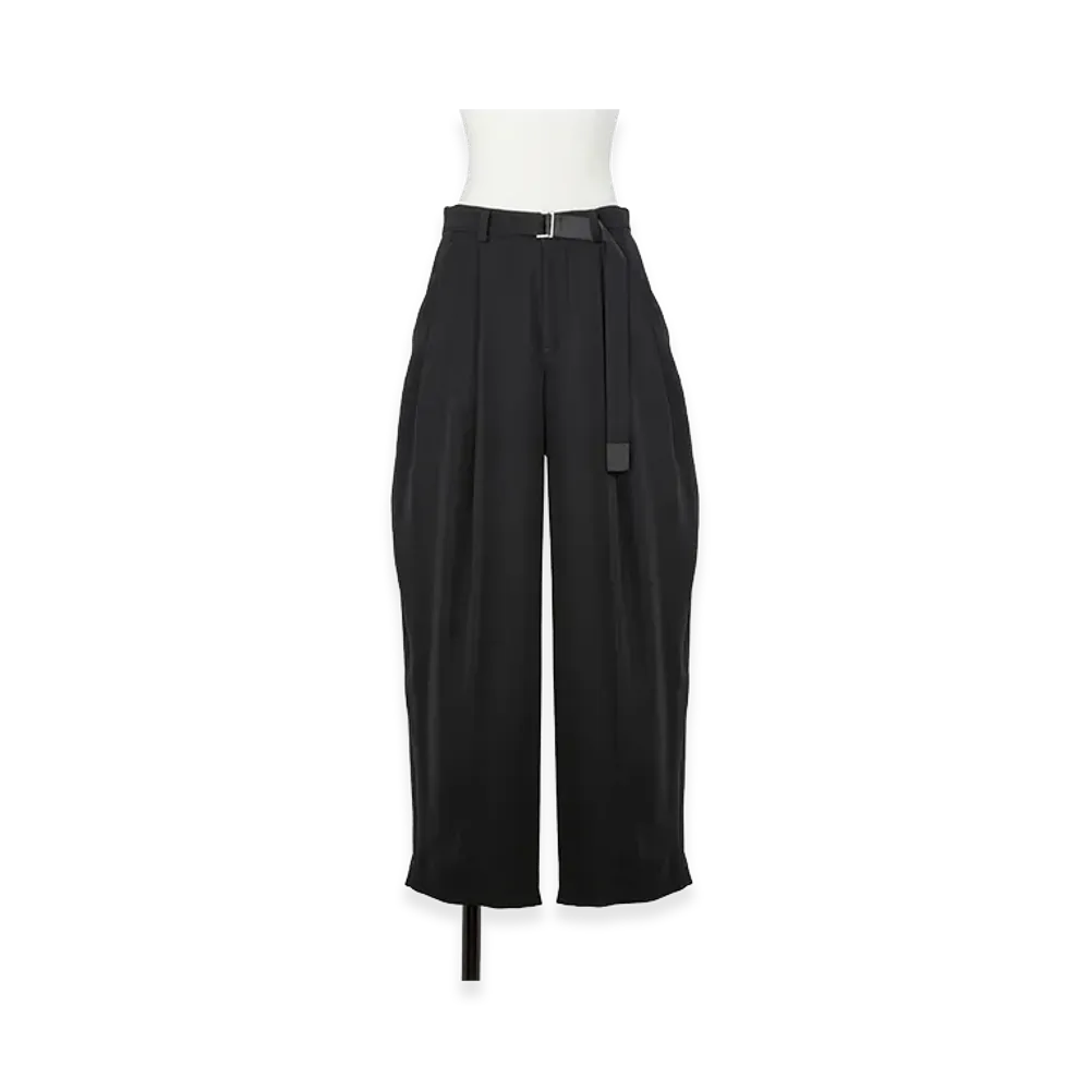 sacai Women's Crepe Back Satin Pants "Black"
