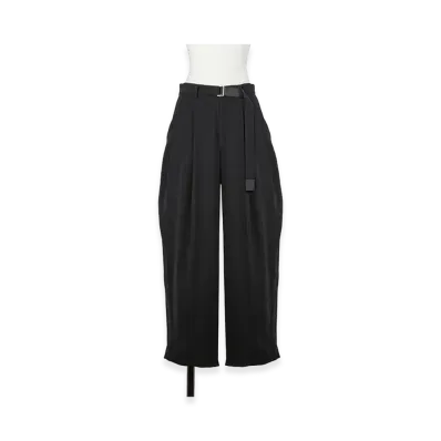 sacai Women's Crepe Back Satin Pants "Black"
