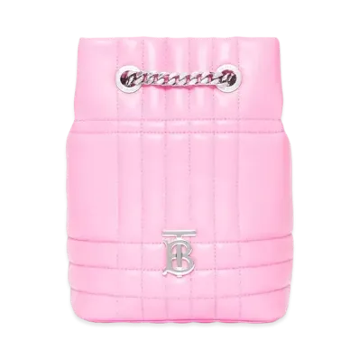 Burberry Mini Quilting Lambskin Lola Backpack "Primrose Pink"