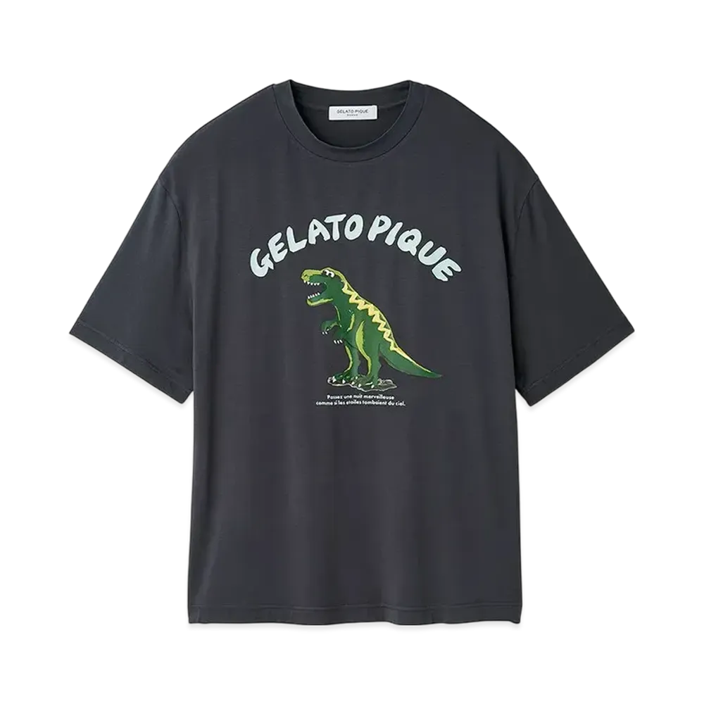 GELATO PIQUE Homme One Point Dinosaur T-Shirt "Blue"