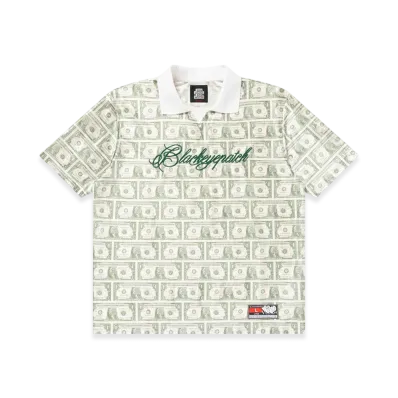 BlackEyePatch Dollar Bill Patterned S/S Gameshirt "Green"
