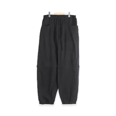 COMOLI Oxford Convertible Pants "Black"