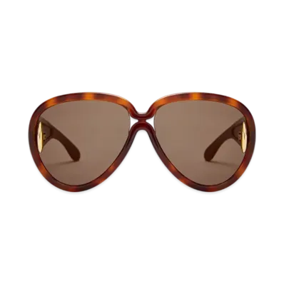 LOEWE Pilot Mask Sunglasses (Acetate & Nylon) "Dark Havana"