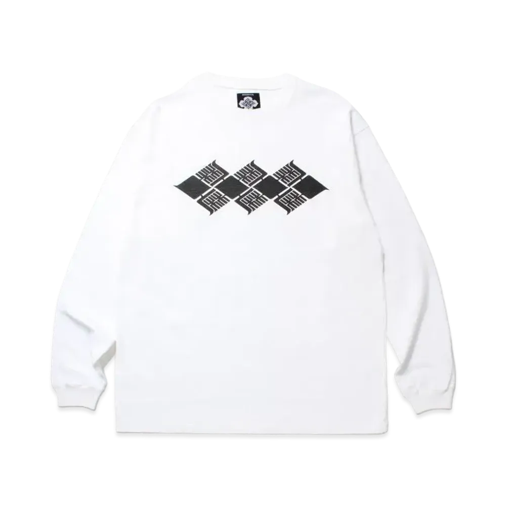 APHRODITEGANG Gakkin x Budspool Kamon L/S Tee (Type-1) "White"