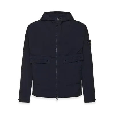 Stone Island Stretch Polyester Windbreaker "Blue"