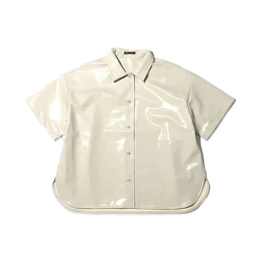 atmos pink x Riehata Enamel Big Shirt "Ivory"