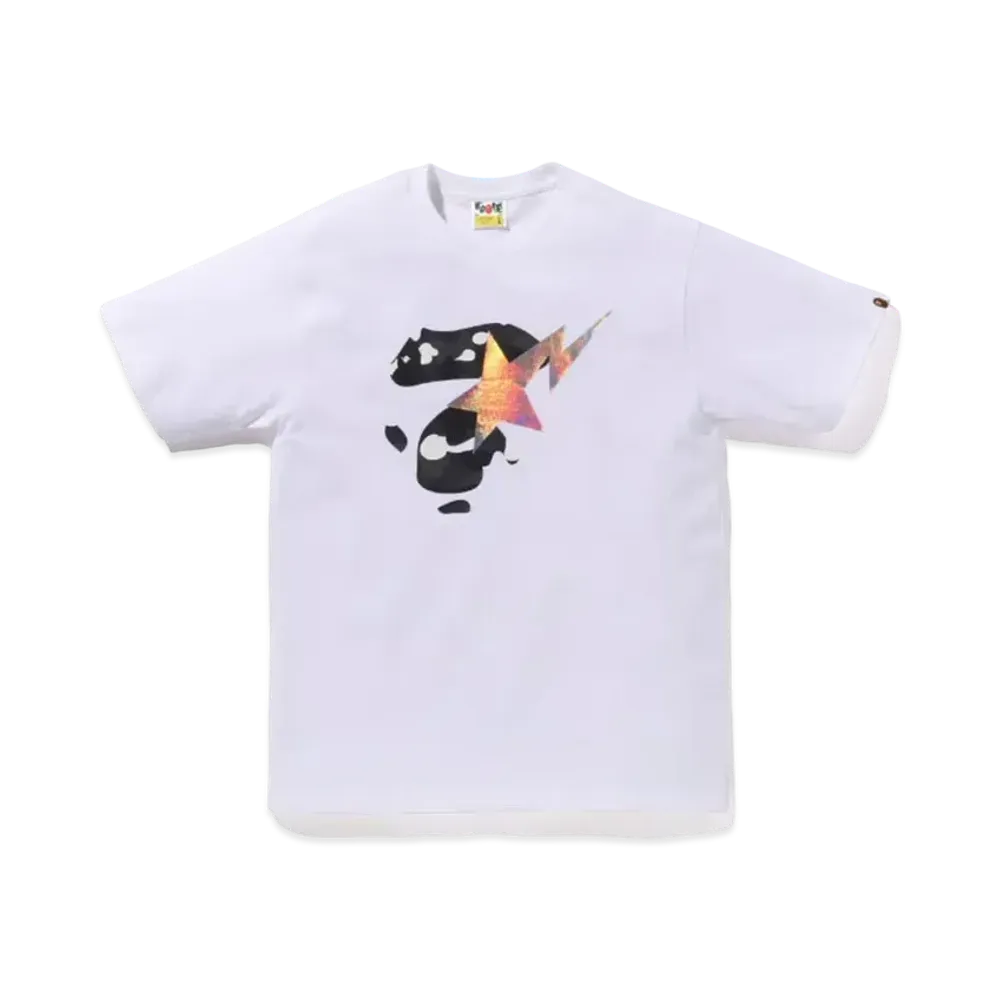 A BATHING APE Ape Face Sta Tee "White"