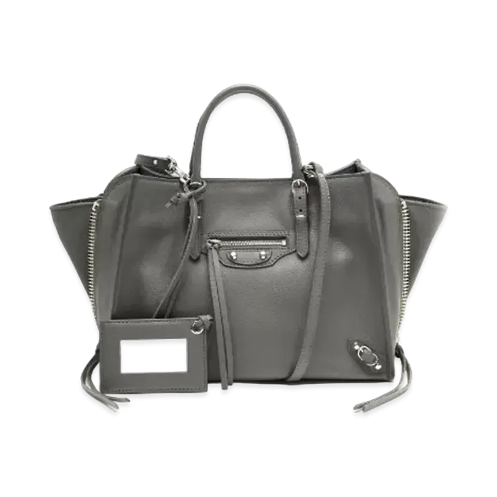 BALENCIAGA Handbag Cowhide "Grey"