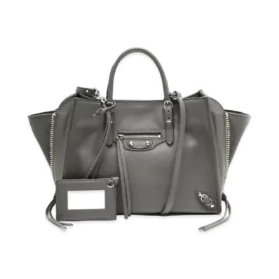 BALENCIAGA Handbag Cowhide "Grey"