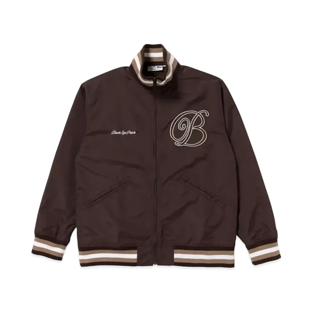 BlackEyePatch B EMBLEM NYLON TRACK JACKET "Brown"