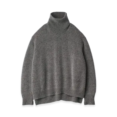 ssstein Cashmere/Sable Tweed Knit Turtle Neck LS "Grey"