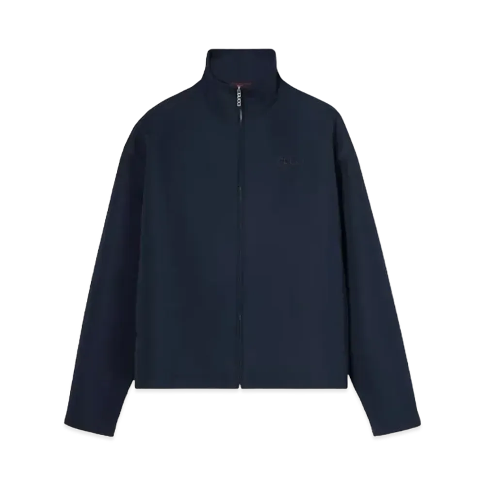 GUCCI Wool Acetate Zip Jacket with Embroidery "Dark Blue"