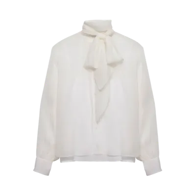 PRADA Chiffon Shirt "White"