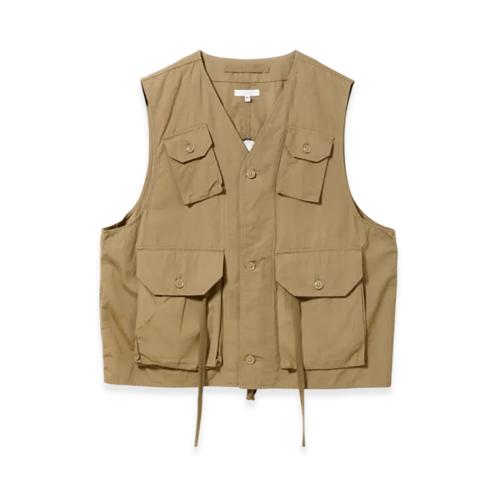 ENGINEERED GARMENTS C-1 Vest - Cotton Grosgrain "Beige"