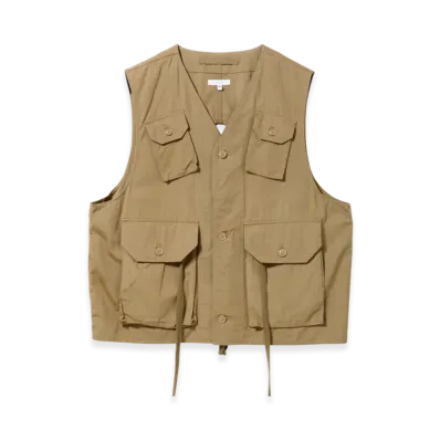 ENGINEERED GARMENTS C-1 Vest - Cotton Grosgrain "Beige"