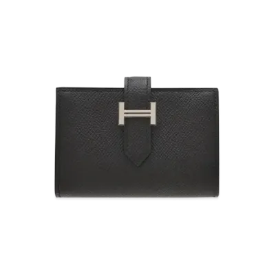Hermes Bearn Mini Veau Epsom "Noir/Silver"