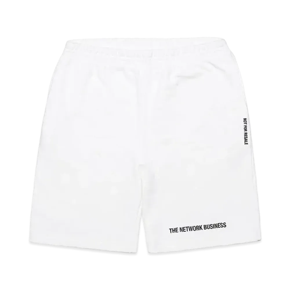 THE NETWORK BUSINESS Basic Line Sweat Shorts "White" TNBP005-WHT
