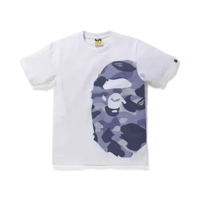 A BATHING APE COLOR CAMO SIDE BIG APE HEAD TEE "White/Purple"