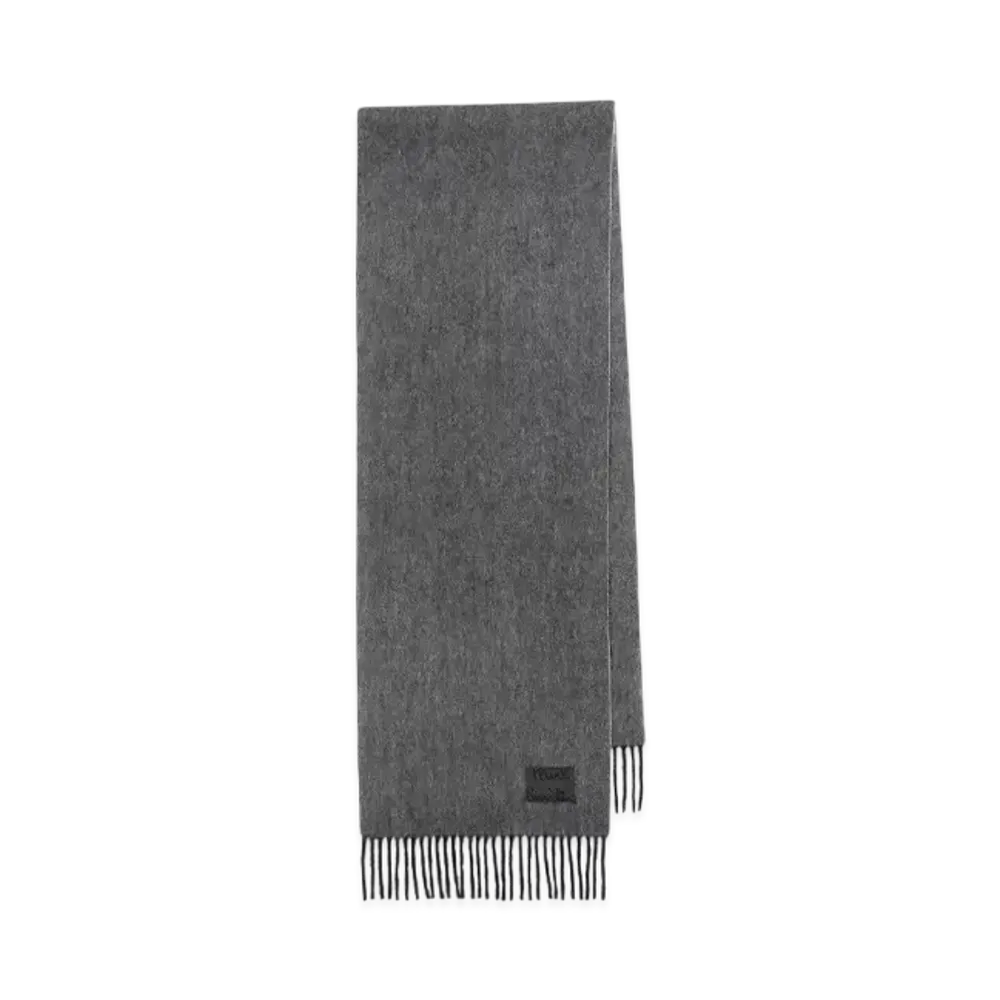 Paul Smith Cropped Logo Cashmere Blend Scarf "Gray"