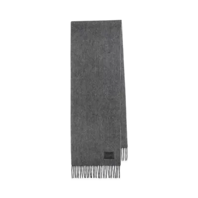 Paul Smith Cropped Logo Cashmere Blend Scarf "Gray"