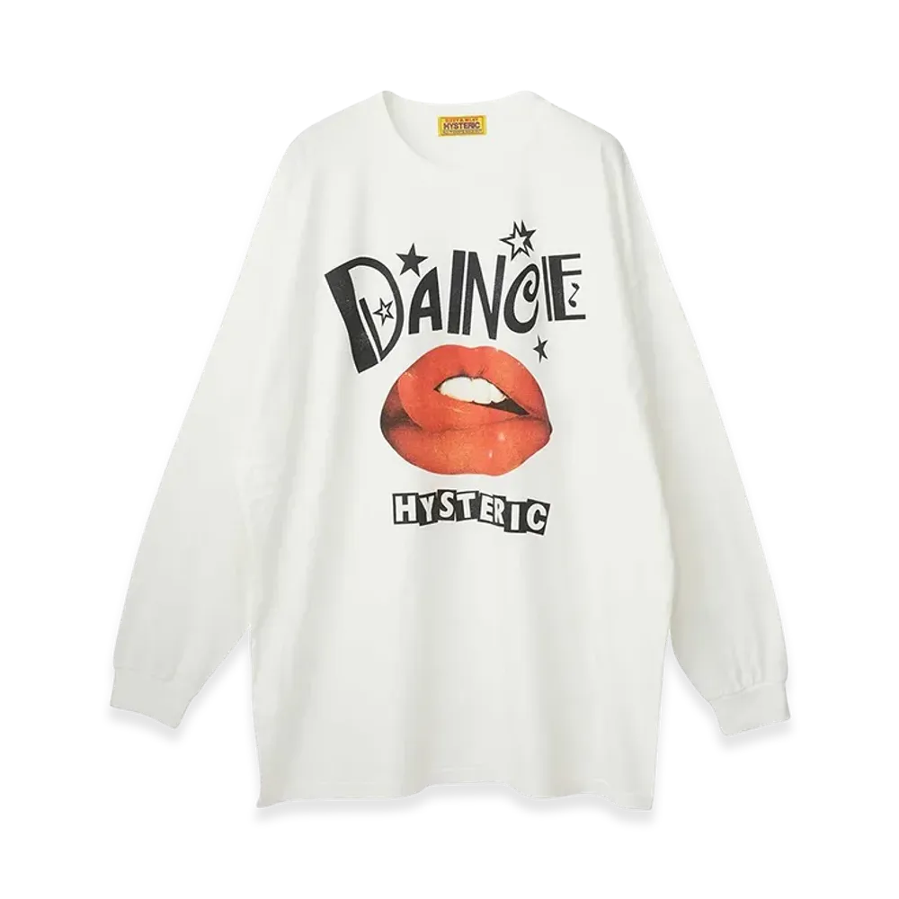 HYSTERIC GLAMOUR Women's DANCE Oversized T-Shirt "White"