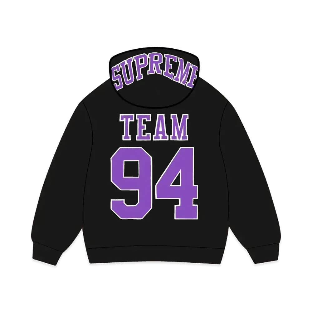 Supreme Team 94 Hooded Sweatshirt "Black"