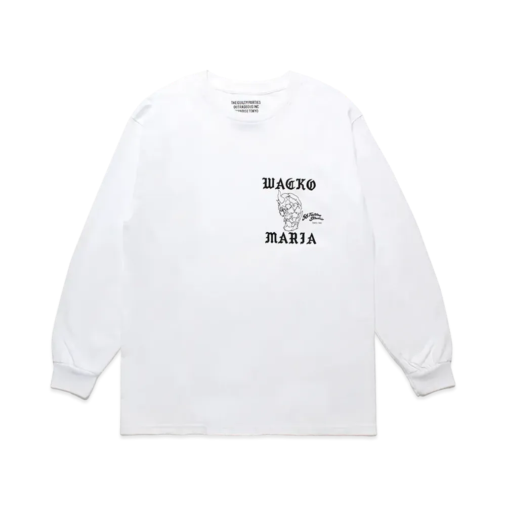 57 Tattoo Studio x WACKO MARIA Long Sleeve T-shirt "White"