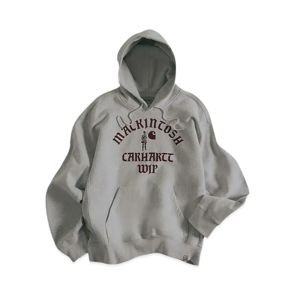 Carhartt Wip x Mackintosh By End. Hooded Sweatshirt "Ash Heather/Bordeaux"