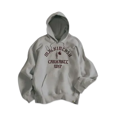 Carhartt Wip x Mackintosh By End. Hooded Sweatshirt "Ash Heather/Bordeaux"