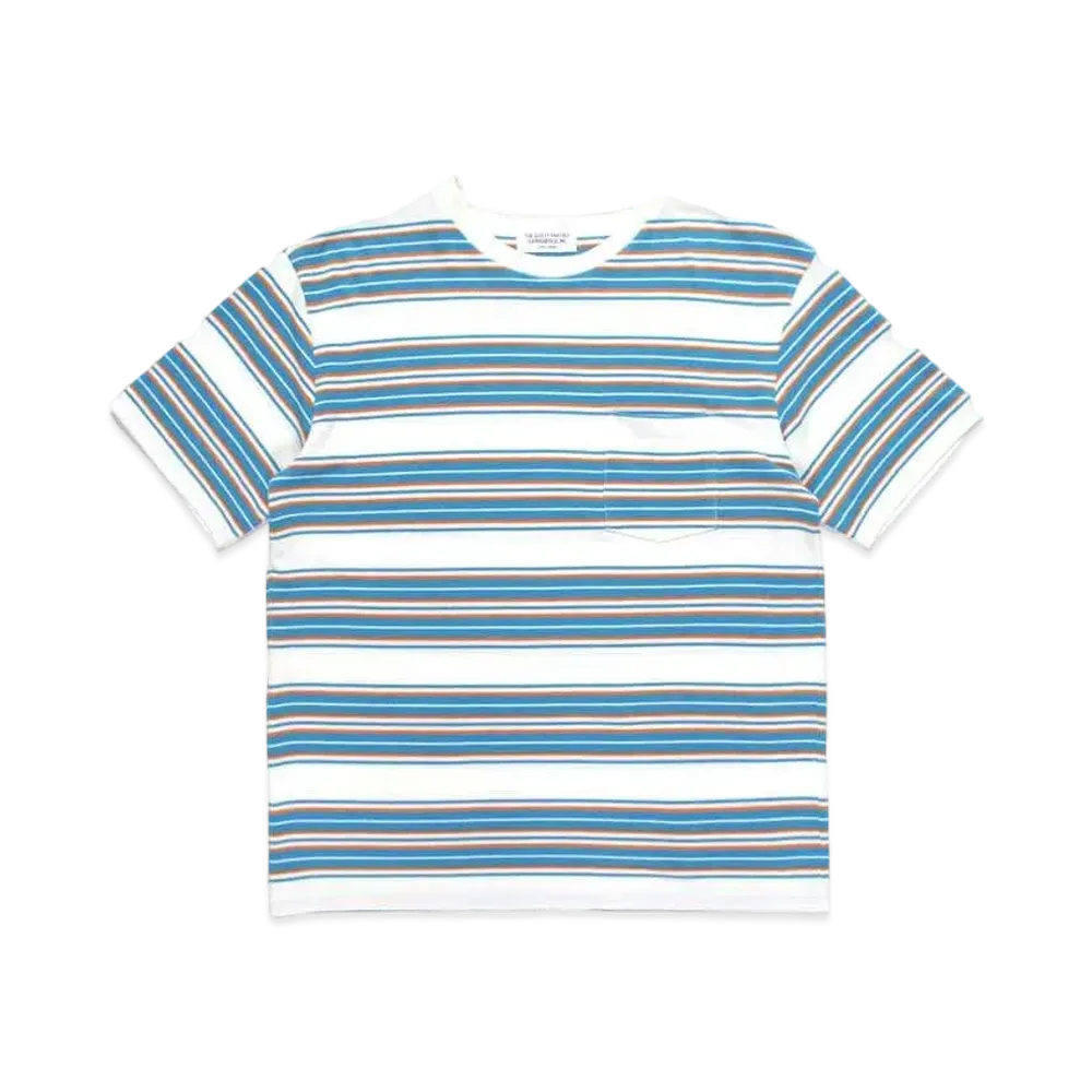WACKO MARIA STRIPED T-SHIRT "Blue"