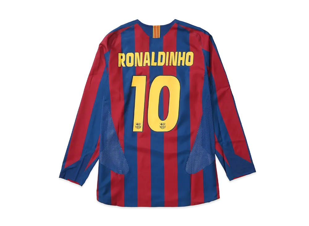 Nike FC Barcelona 2005/06 Reissue Ronaldinho Replica Long Sleeve Jersey "Red/Navy"