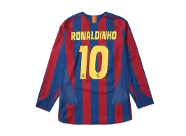 FCバルセロナ 2005/06 復刻 ロナウジーニョ レプリカ 長袖ジャージ
