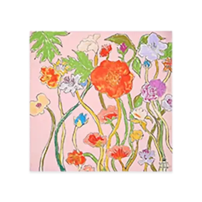 Burberry Highgrove Cascade Flower Silk Scarf "Pink"
