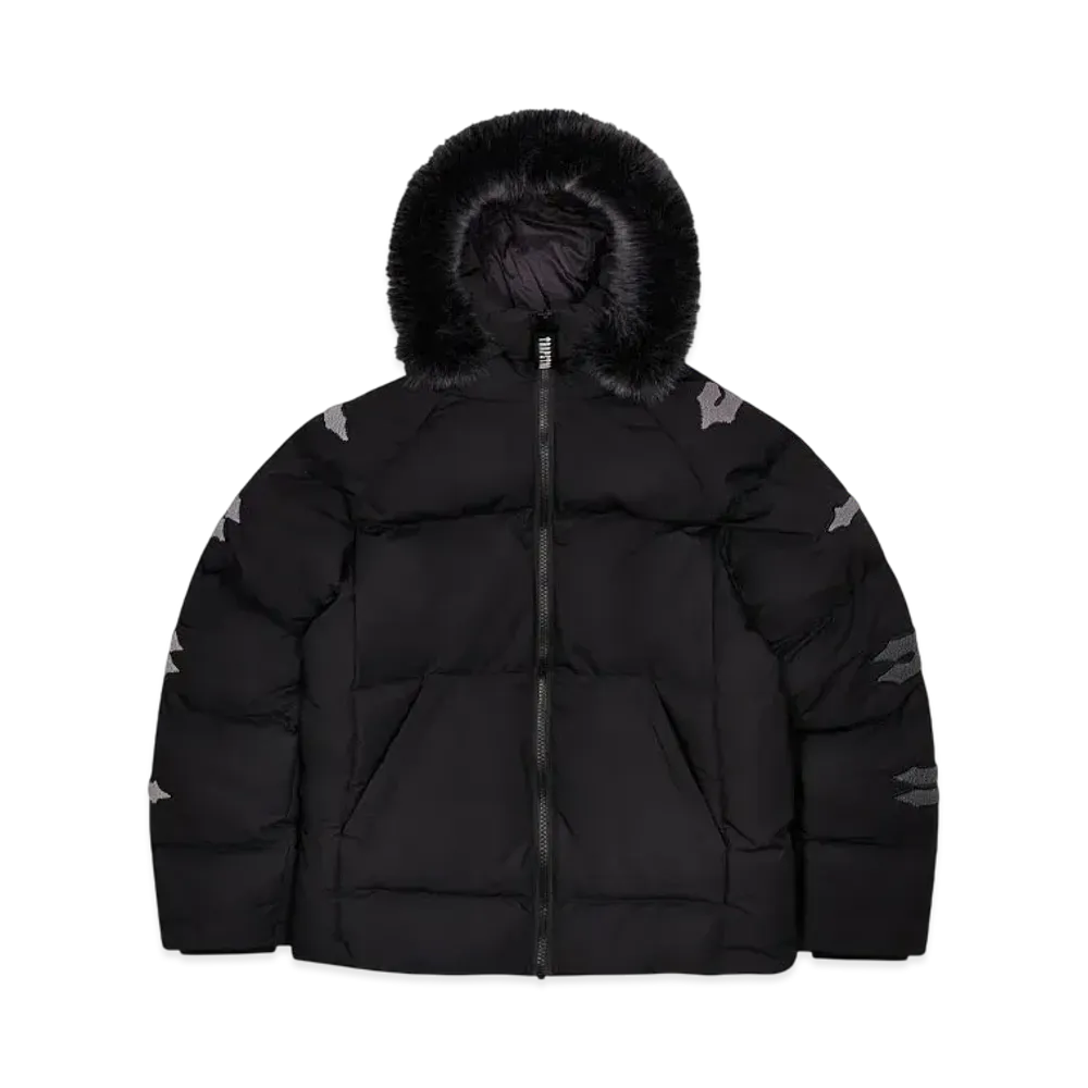 TRAPSTAR Irongate Chenille Sleeve Puffer "Black"