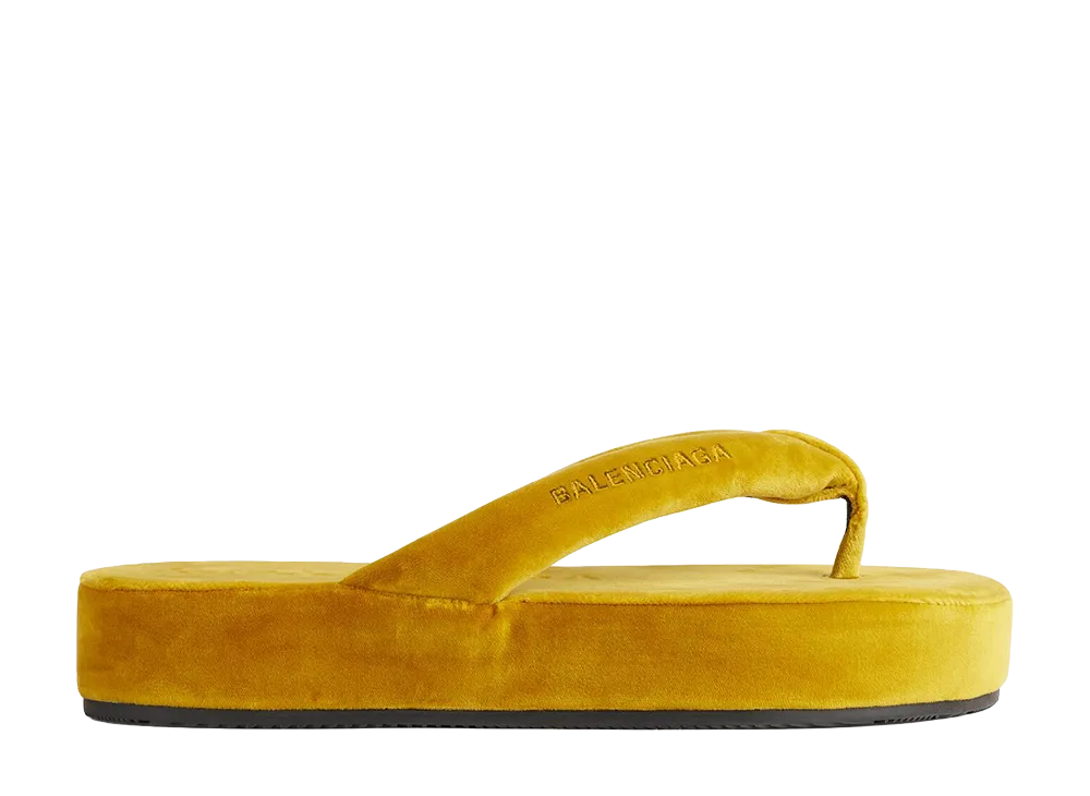 BALENCIAGA Women's Jet Lag Thong "Mustard"