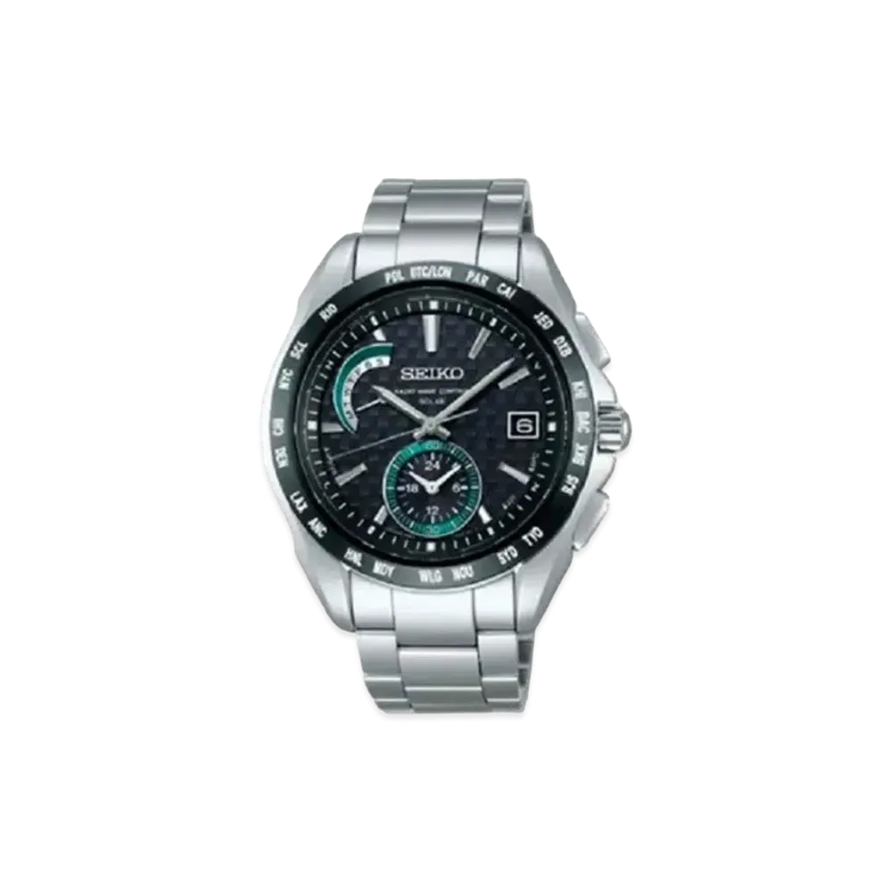 SEIKO Brights Solar Radio World Time "Black" SAGA133