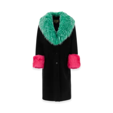 GUCCI Women's Wool Blend Coat "Black"