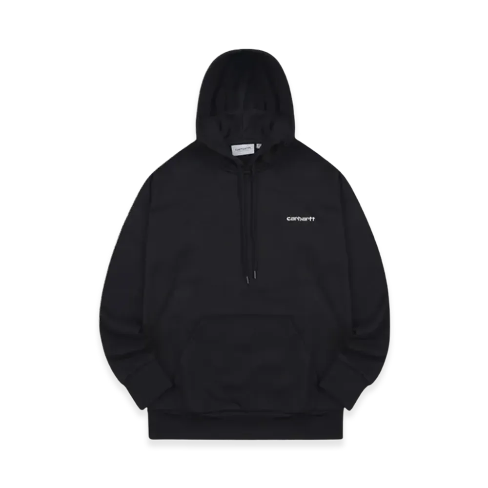 Carhartt WIP Hooded Script Embroidery Sweatshirt "Black"