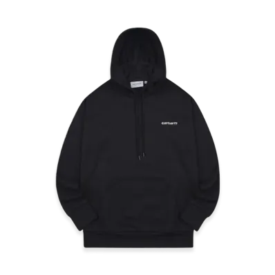 Carhartt WIP Hooded Script Embroidery Sweatshirt "Black"