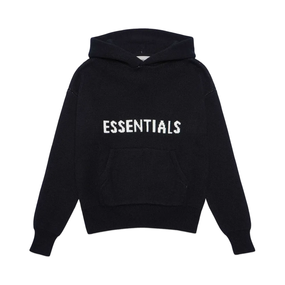 FEAR OF GOD ESSENTIALS Knit Hoodie "Black"