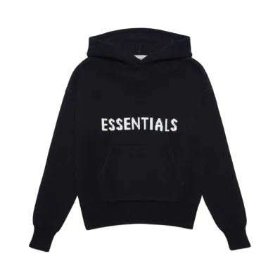 FEAR OF GOD ESSENTIALS Knit Hoodie "Black"