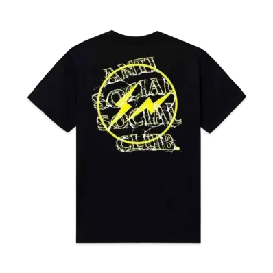ANTI SOCIAL SOCIAL CLUB x FRAGMENT Bolt Tee "Black Yellow"