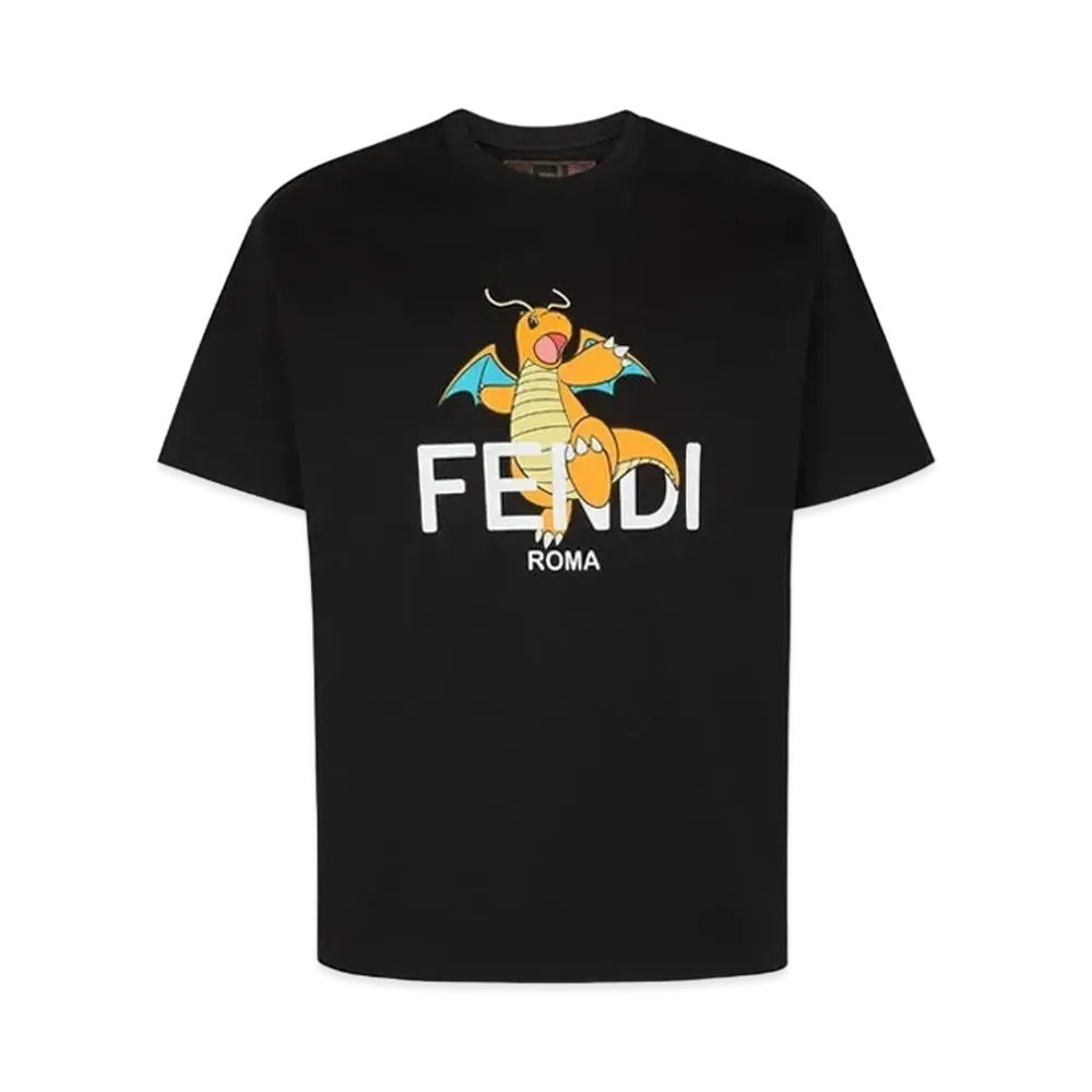 Pokemon x Fragment x FENDI Men's Dragonite T-shirt "Black"