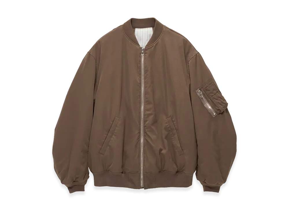 Graphpaper Fulled Wool Twill Flight Jacket "Brown"
