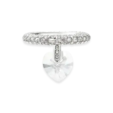 Jimmy Choo Heart Ring "Silver/Crystal"