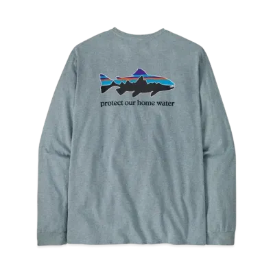 Patagonia Men's Longsleep Home Water Trout Responsibility "Thermal Blue"