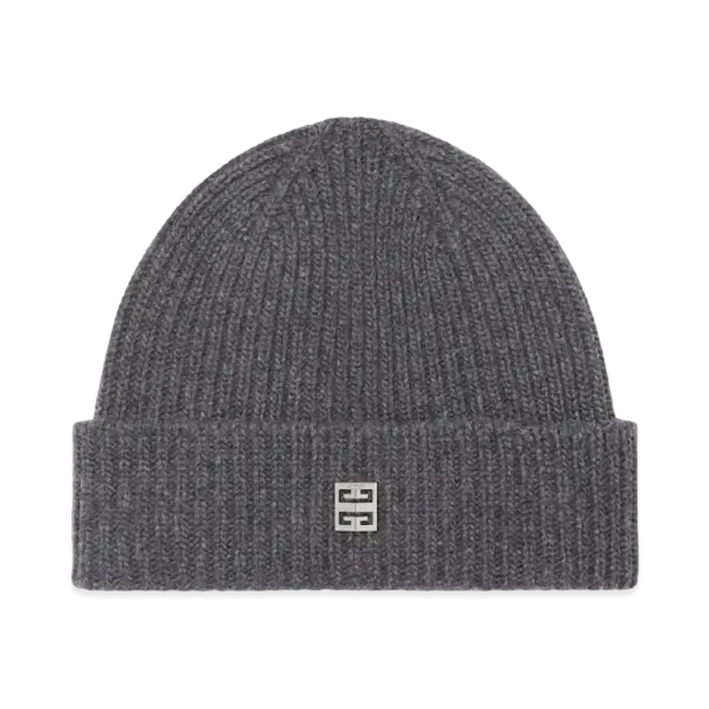GIVENCHY Beanie In Wool And Cashmere "Smoke Grey"
