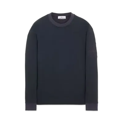 Stone Island 61237 DIAGONAL WEAVED POLYESTER COTTON FLEECE "Ink Blue"